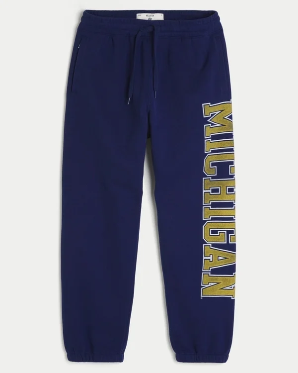 University of Michigan Wolverines Grafik Baggy Cinch Fleece Jogginghose University of Michigan Wolverines Grafik Baggy Cinch Fleece Jogginghose