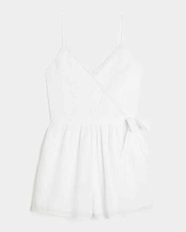 V-Ausschnitt-Strampler mit seitlichen Bändern V-Ausschnitt-Strampler mit seitlichen Bändern