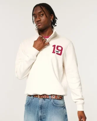 Vault Release Fleece Logo Graphic Henley