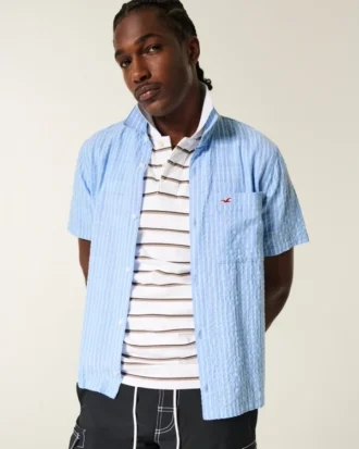 Vault Release Kurzarm-Seersucker-Icon-Hemd
