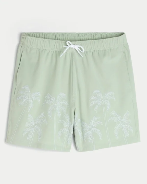 Volley-Badehose mit Stickerei, mittellang Volley-Badehose mit Stickerei, mittellang