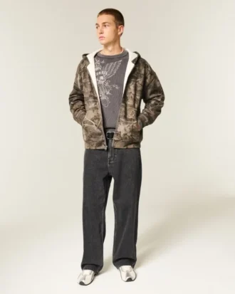 Washed Black Dodge Hellcat Graphic Baggy Jeans