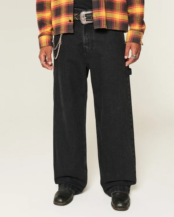 Washed Black Super Baggy Painter Jeans Washed Black Super Baggy Painter Jeans