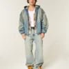 Washed Denim Skaterjacke Washed Denim Skaterjacke