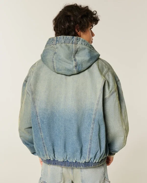 Washed Denim Skaterjacke Washed Denim Skaterjacke