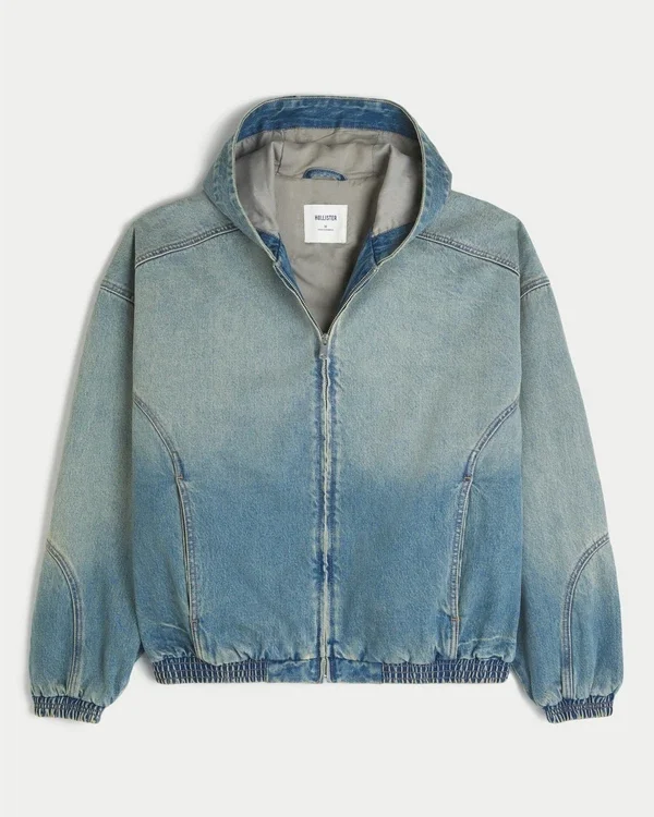 Washed Denim Skaterjacke Washed Denim Skaterjacke