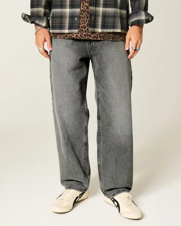 Washed Grey Skater Baggy Jeans Washed Grey Skater Baggy Jeans