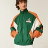 Windjacke mit Grafik der University of Miami Hurricanes
