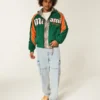 Windjacke mit Grafik der University of Miami Hurricanes