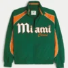 Windjacke mit Grafik der University of Miami Hurricanes