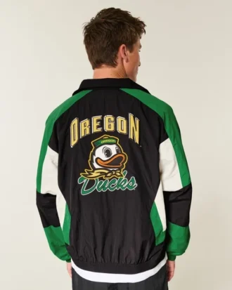 Windjacke mit Grafik der University of Oregon Ducks