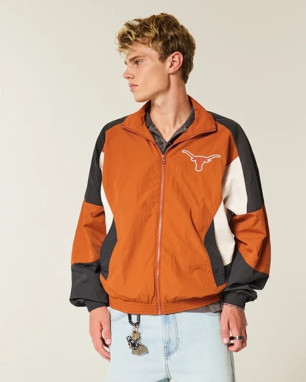 Windjacke mit Longhorns-Motiv der University of Texas at Austin Windjacke mit Longhorns-Motiv der University of Texas at Austin
