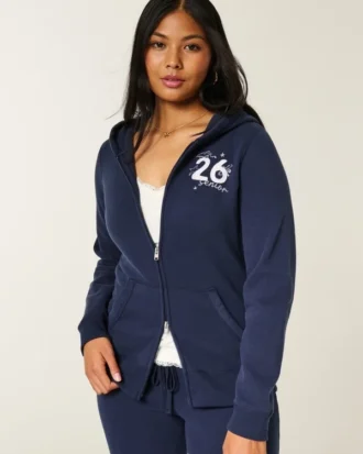 Zip-Up Senior ’26 Graphic Hoodie